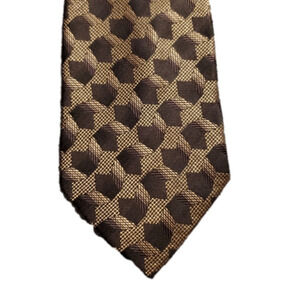 Brown & Tan Patterned Tie New